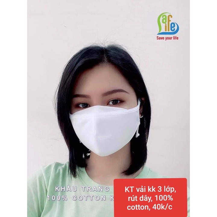 KHẨU TRANG VẢI 100% COTTON CHỐNG BỤI MỊN SAFELIFE VIETNAM