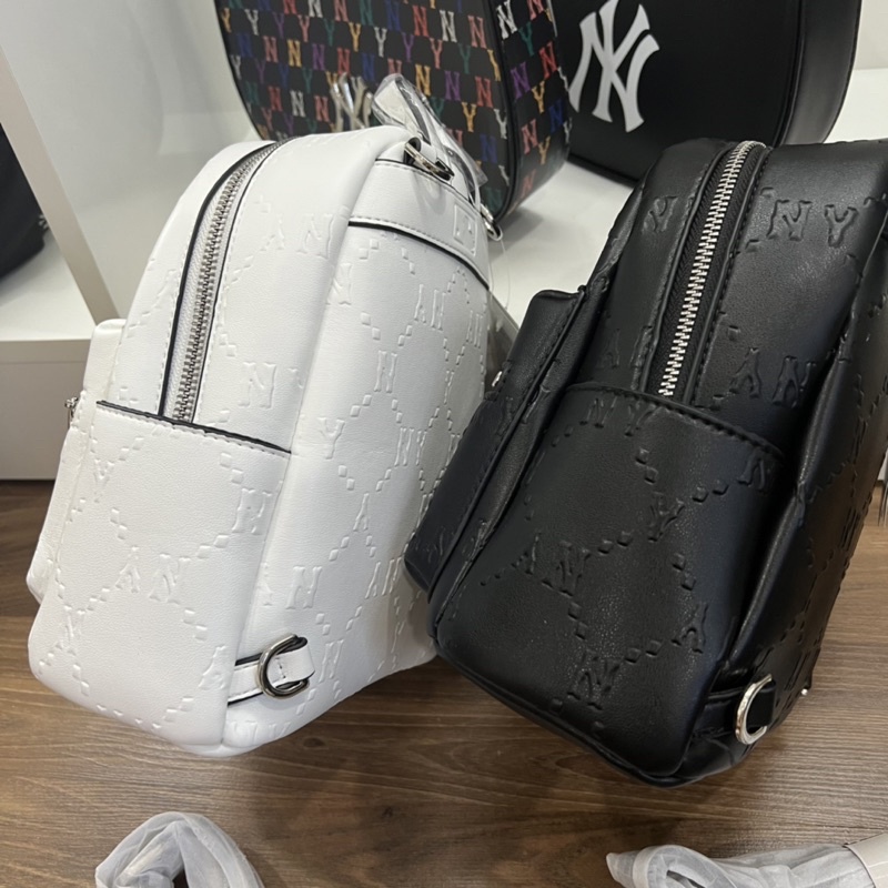 Balo Mini MLB Diamond Đen Trắng Hàng Trung Cao Cấp