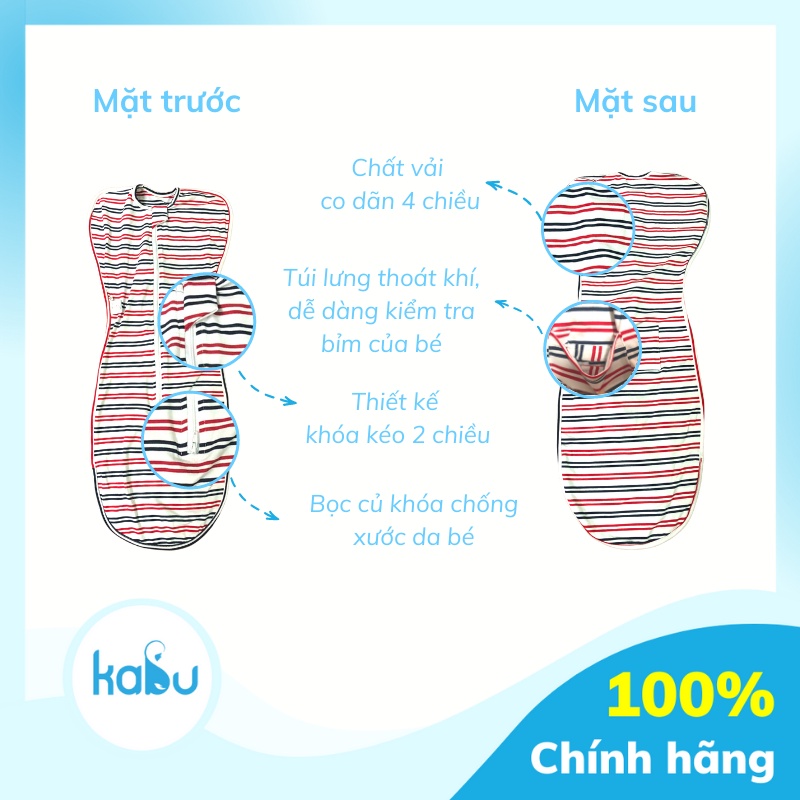 KABU - Nhộng Chũn Cocoon Mẫu Thu Đông Giúp Bé Ngủ Ngon Sâu Giấc, Không Giật Mình