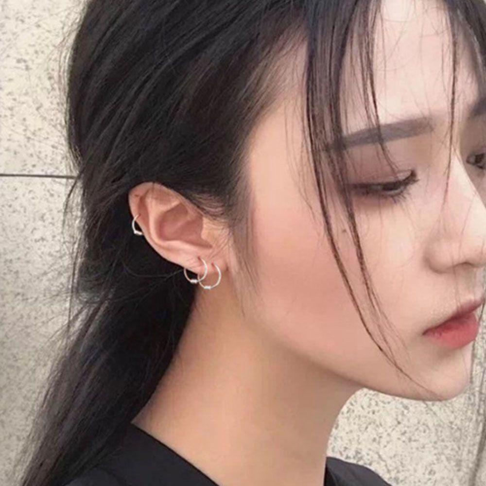 Bông Tai Tròn Phong Cách Hàn Quốc Dành Cho Nam Nữ|Khuyên Tai Dạng Vòng Thời Trang Dành Cho Nữ