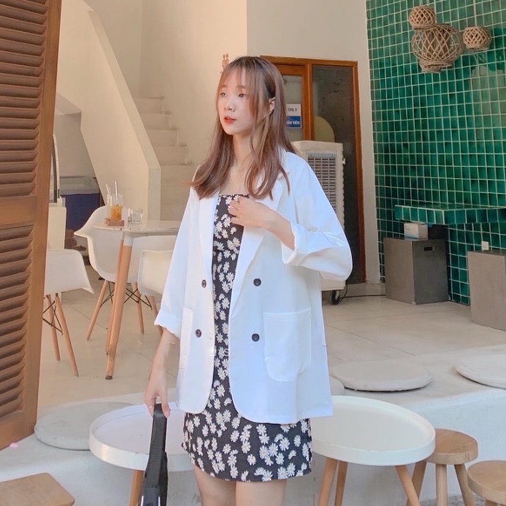 Áo Blazer Nữ Trơn Đen Phong Cách Hàn Quốc- Áo Khoác Vest Ulzzang | BigBuy360 - bigbuy360.vn