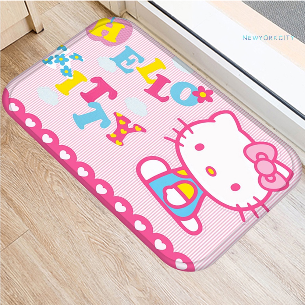 Thảm lót cửa chùi chân Chống Trượt Họa Tiết Hoạt Hình Dễ Thương
