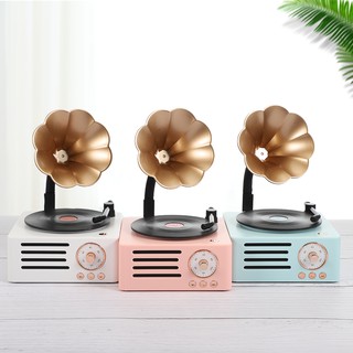 Loa Bluetooth Mini Hình Đồng Hồ Phong Cách Cổ Điển Mới Diy