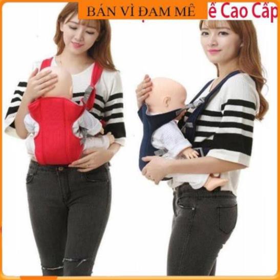 ✔️ [Bảo Hành 1 Đổi 1] Đai Em Bé, Địu Em Bé Sơ Sinh, Địu 4 Tư Thế Của Nhật - Êm Ái Thoáng Khí Đệm Vai Trợ Lực An Toàn