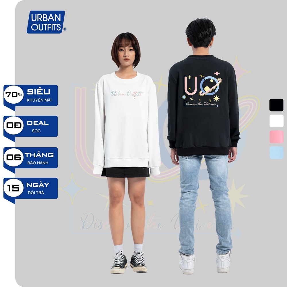 Áo Sweater Form Rộng Nữ Nam URBAN OUTFITS In UO Discover SWO34 Thun Cotton Nỉ 4 Chiều Local Brand