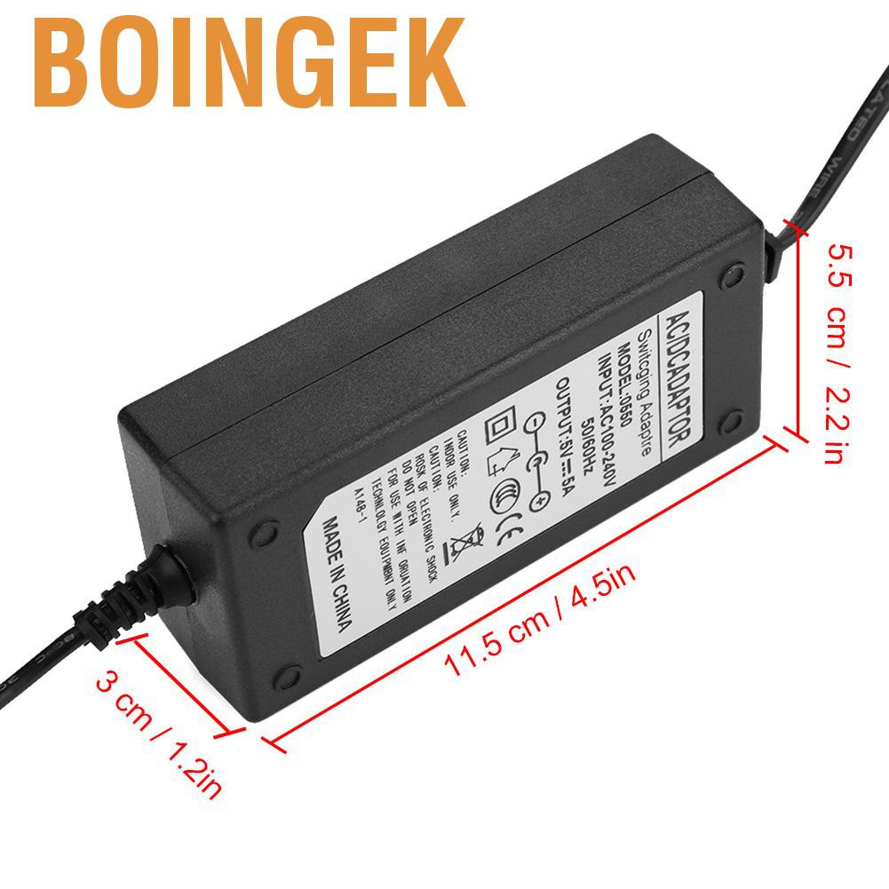 Boingek AC 100-240V To 24V/12V/5V 2A/4A/5A/6A Power Supply Adapter US Plug LED Strip CS