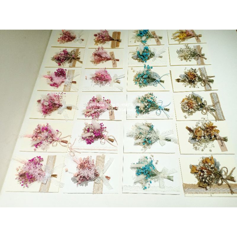 THIỆP HOA KHÔ HANDMADE - Thiệp hoa khô cao cấp, thiệp happy women's day 20/10,làm decor chụp ảnh...