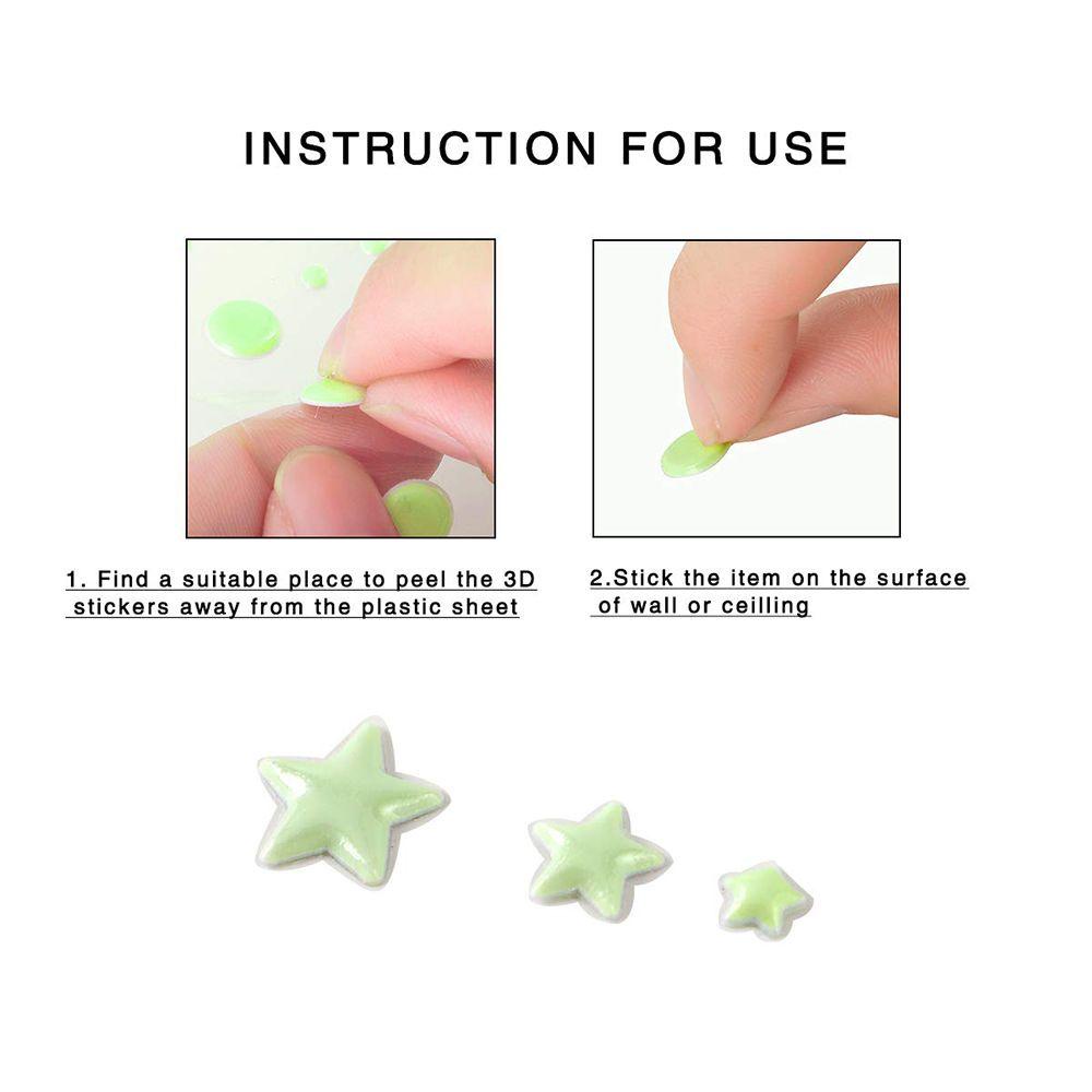 Miếng Dán Tường Hình Ngôi Sao Hiệu Ứng Dạ Quang