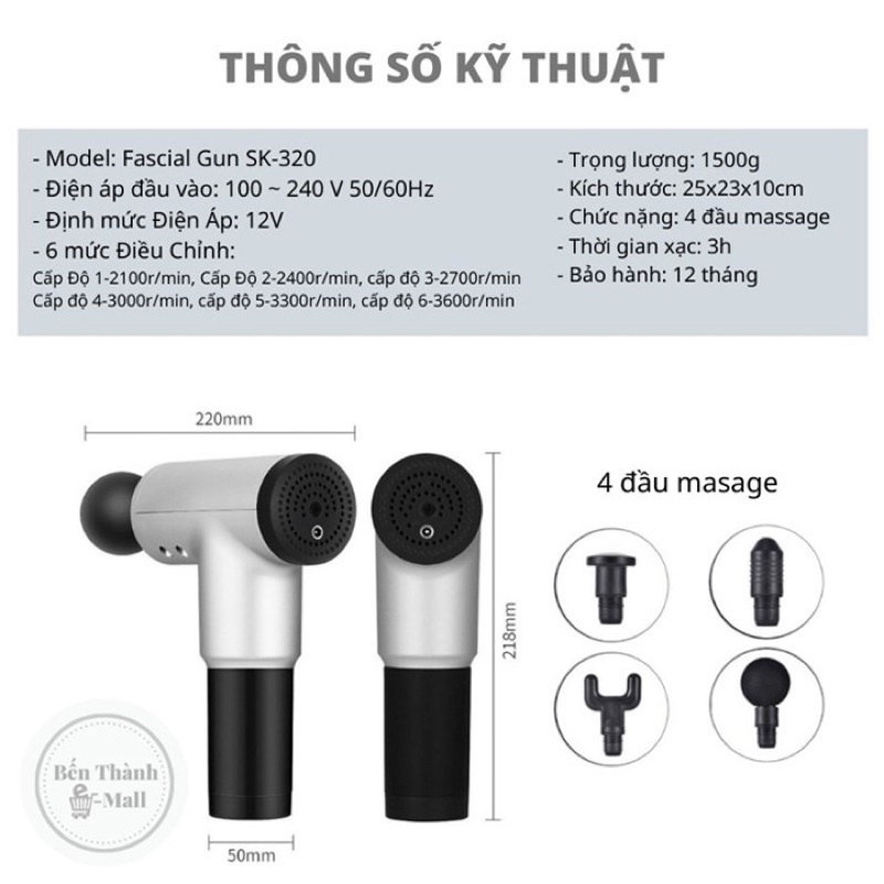 Máy massage 4 đầu 6 chế độ( dùng siêu đã)