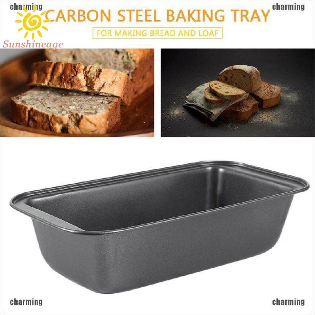 Khay Nướng Bánh Hình Chữ Nhật Bằng Thép Carbon Chống Dính