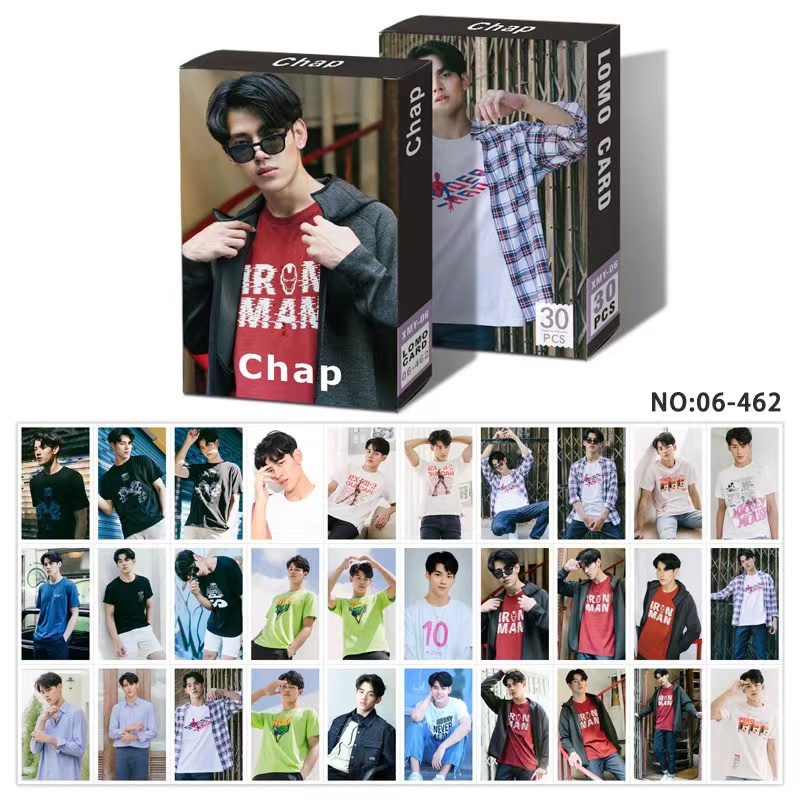 Hộp 30 Tấm Thẻ Hình Diễn Viên Thái BL KaoUp Ohm Pawat Bounprem Boompeak Chap DunBas