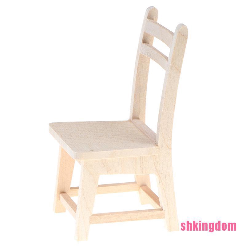 Ghế Gỗ Đồ Chơi Búp Bê Tỉ Lệ 1: 12