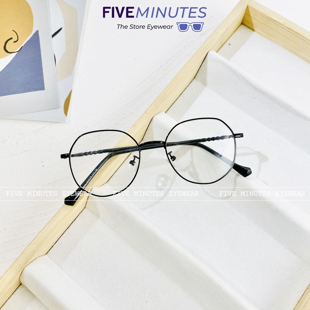 Gọng kính nam nữ, kim loại mảnh nhẹ nhiều màu dễ đeo 5286 Siêu hot - Kính Mắt Five Minutes