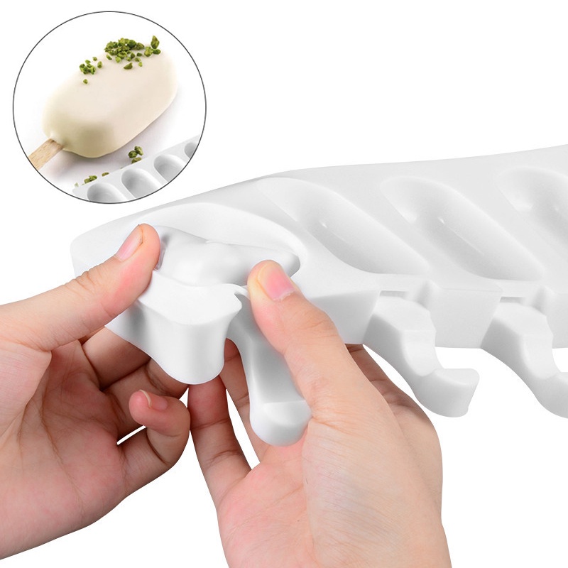 Khuôn Silicone Làm Kem Mini 8 Ngăn Tiện Lợi