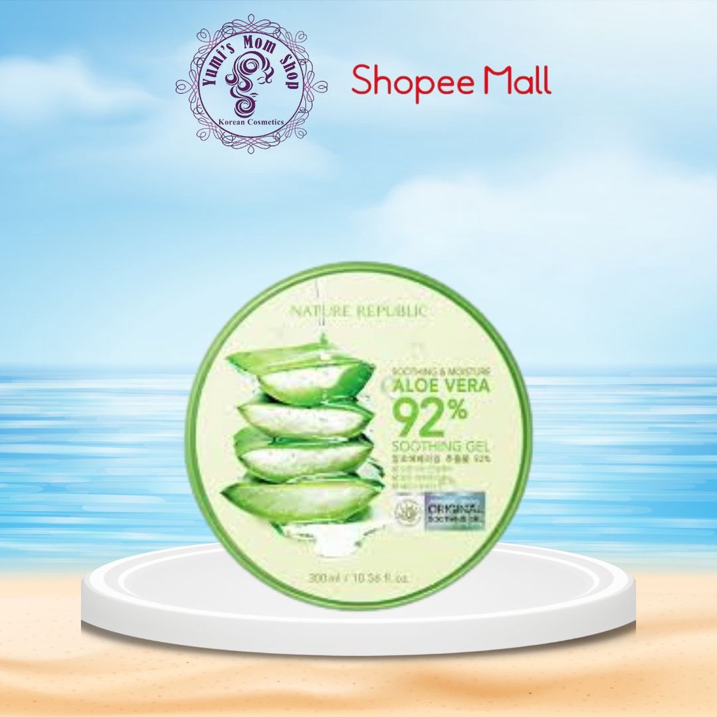 Gel lô hội dưỡng da đa năng Nature Republic Soothing & Moisture Aloe Vera 92% Soothing Gel 300ml