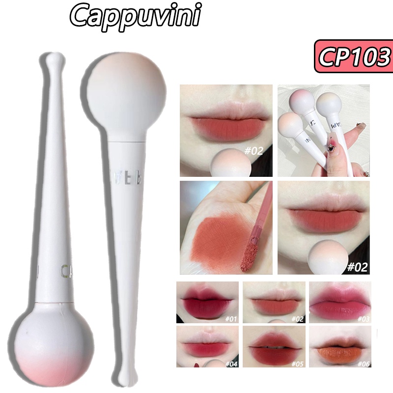 Son môi CAPPUVINI trang điểm màu lì thời trang 6g