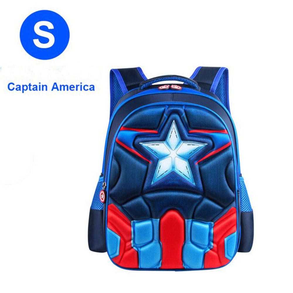 Balo Đi Học Họa Tiết Hoạt Hình Captain America Cho Bé