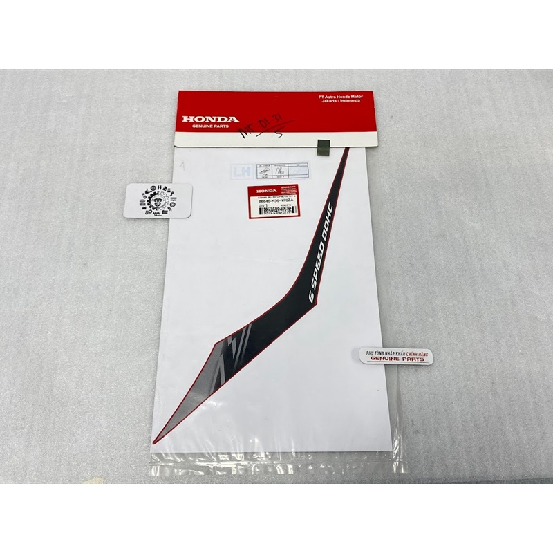 Bộ tem SONIC 150 2019 trắng đỏ đen nhập khẩu Honda Indo