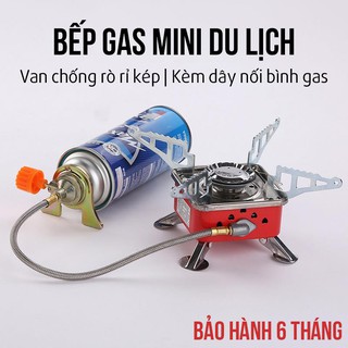 Bếp Gas Mini Du Lịch Bếp Gas Du Lịch Gấp Gọn Phù Hợp Dã Ngoại Đi Phượt Kèm Đầu Nối Van Gas