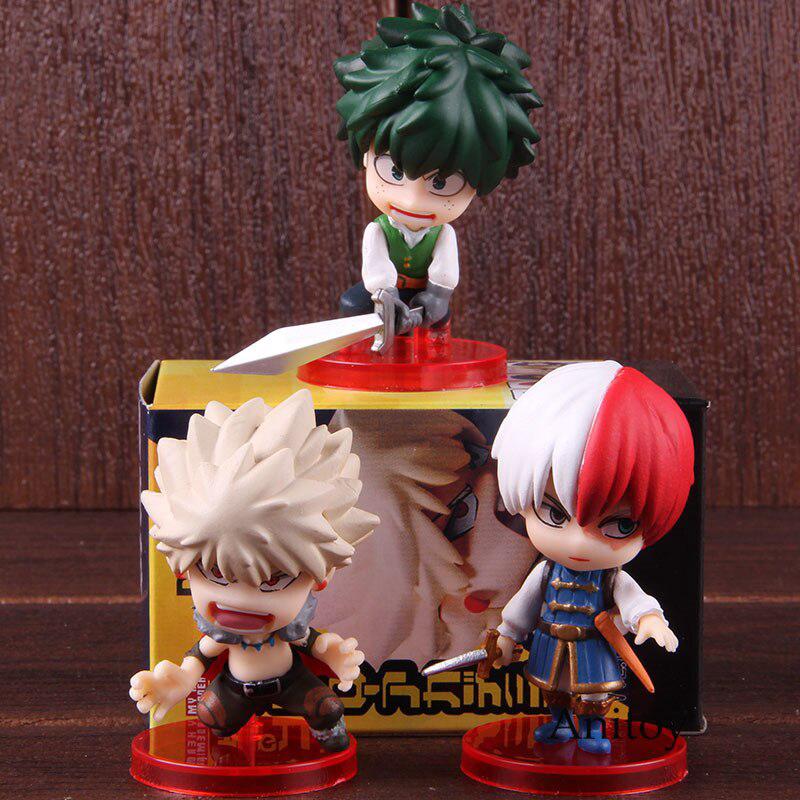 3pcs/set Mô hình nhân vật trong My Hero Academia figure bằng PVC dễ thương