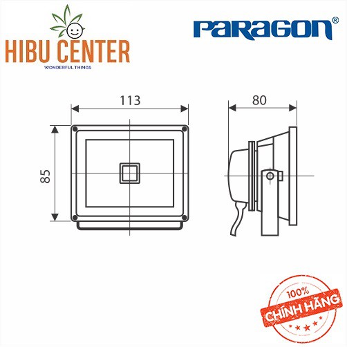 Đèn Pha Không Thấm Nước Paragon POLH1065 – 10W - Ánh Sáng Vàng/ Trung Tính/ Trắng. Hàng Chính Hãng - HIBUCENTER