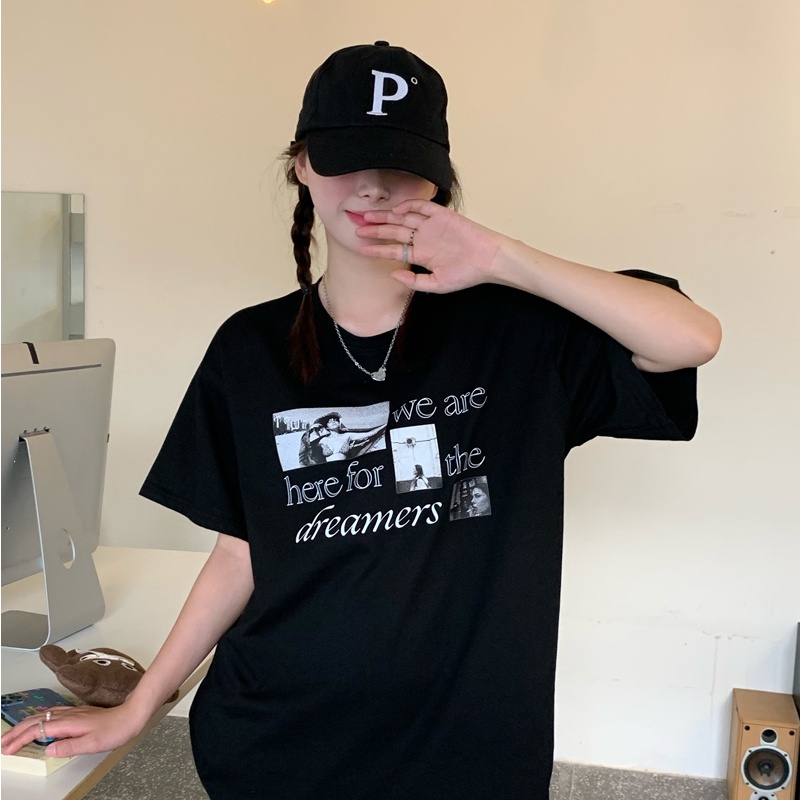 NRVP Áo Thun Cotton Tay Ngắn Cổ Tròn Màu Trơn Thời Trang Dành Cho Nữ