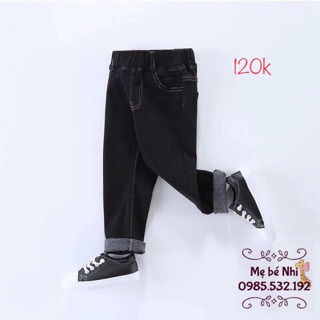 Quần jean đen trơn simple basic hàng qccc