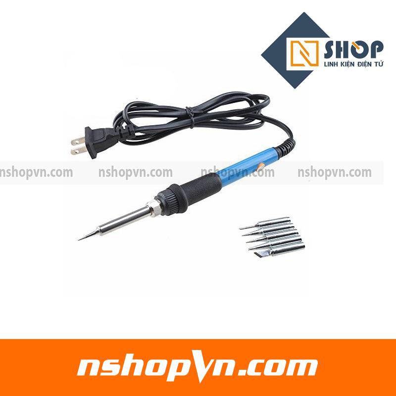 Mỏ hàn chì điều chỉnh nhiệt độ NO.911 60W + Bộ 5 mũi