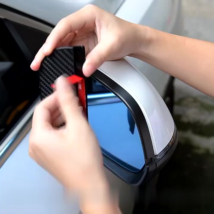 Set 2 Vỏ Bọc Gương Chiếu Hậu Xe Hơi Bằng Sợi carbon Chống Nước Mưa Tuyết