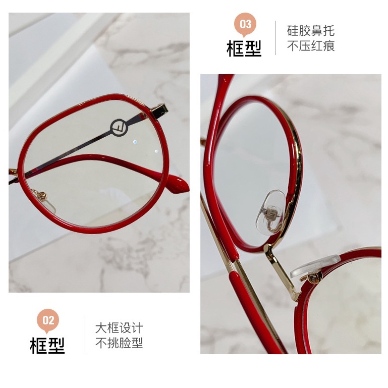 Mắt kính gọng oval kim loại phong cách retro thời trang cho nữ mã ks38
