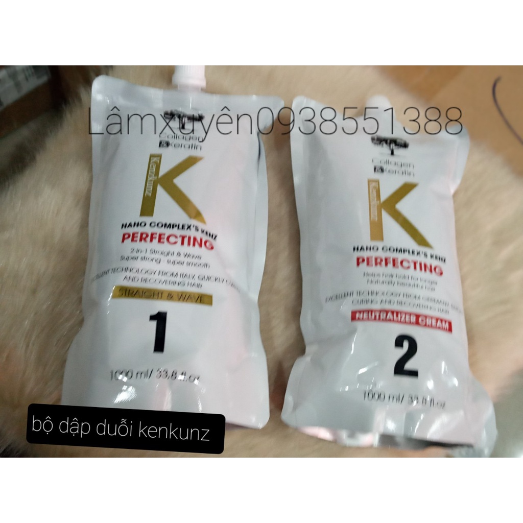 Bộ kem duỗi , uốn tóc Cao Cấp KENKUNZ  duỗi tóc thẳng tự nhiên -uốn tóc mềm mượt