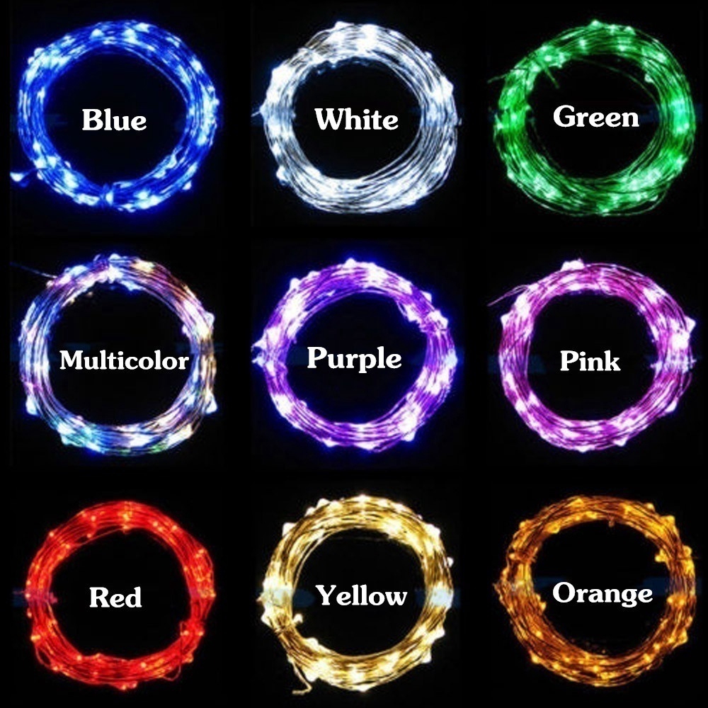 1 Dây đèn LED dài 1M 2M 3M 5M chạy pin dùng trang trí Giáng sinh