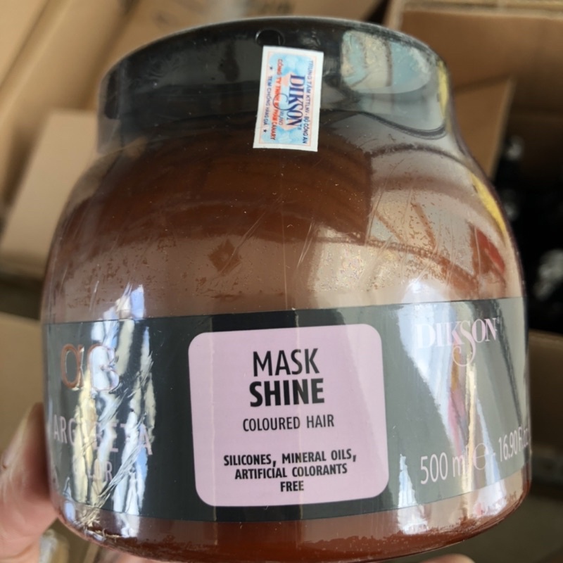 [+Tặng mũ trùm] BỘ DẦU GỘI Ủ ARGAN GIỮ MÀU TÓC NHUỘM DIKSON ARGABETA COLOR SHINE BÓNG MƯỢT ITALY 500ML
