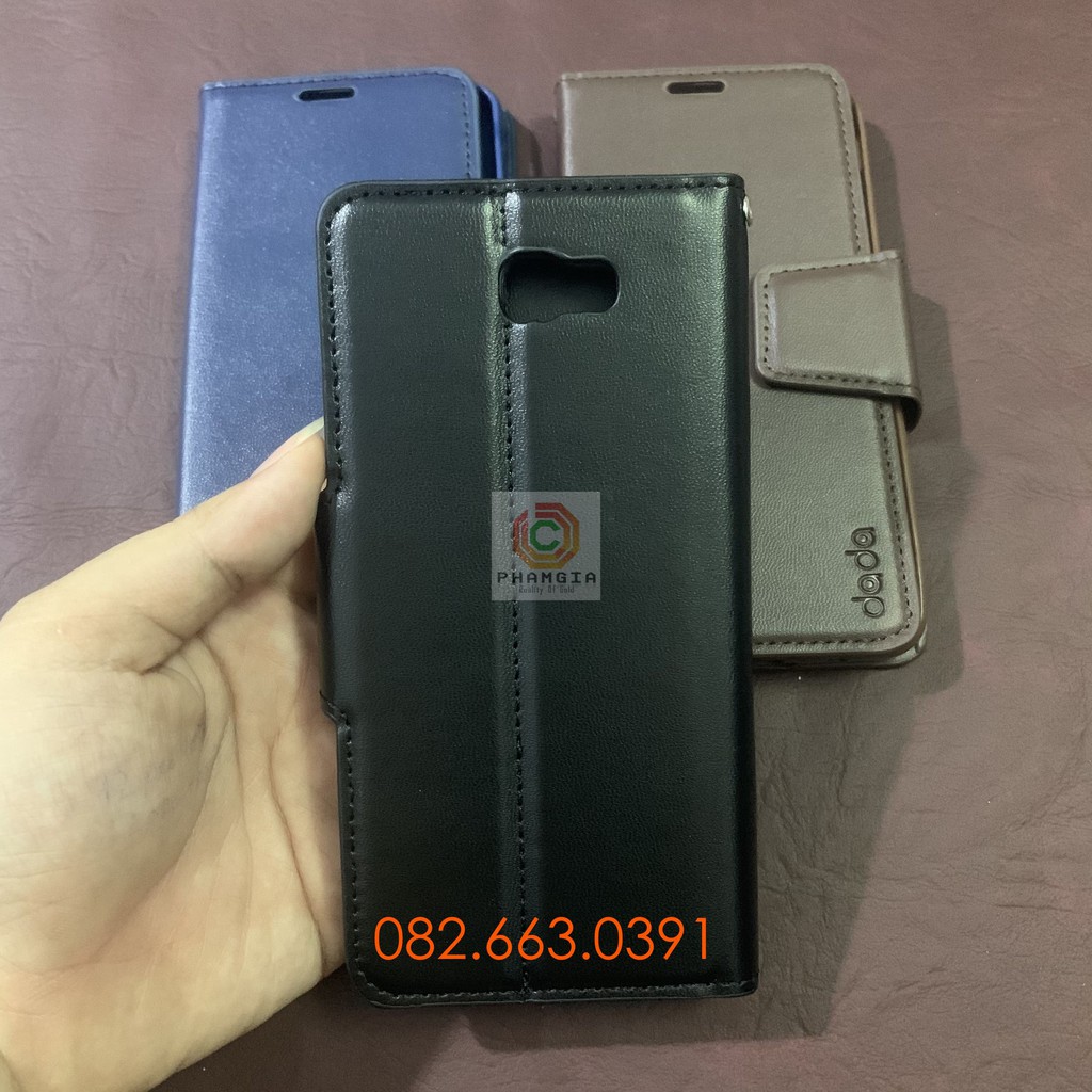 Bao da Samsung J7 prime nắp gập chống đỡ xem phim, ngăn đựng thẻ siêu tiện lợi