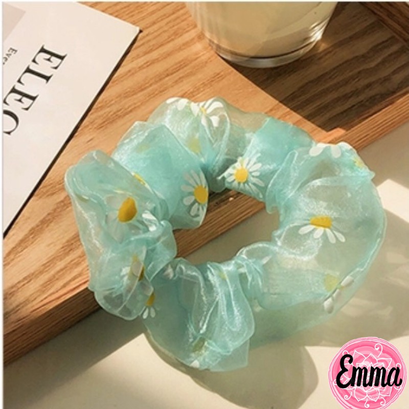 Dây buộc tóc Scrunchies vải hoa cúcFREE SHIPCột tóc xinh cho bạn gái