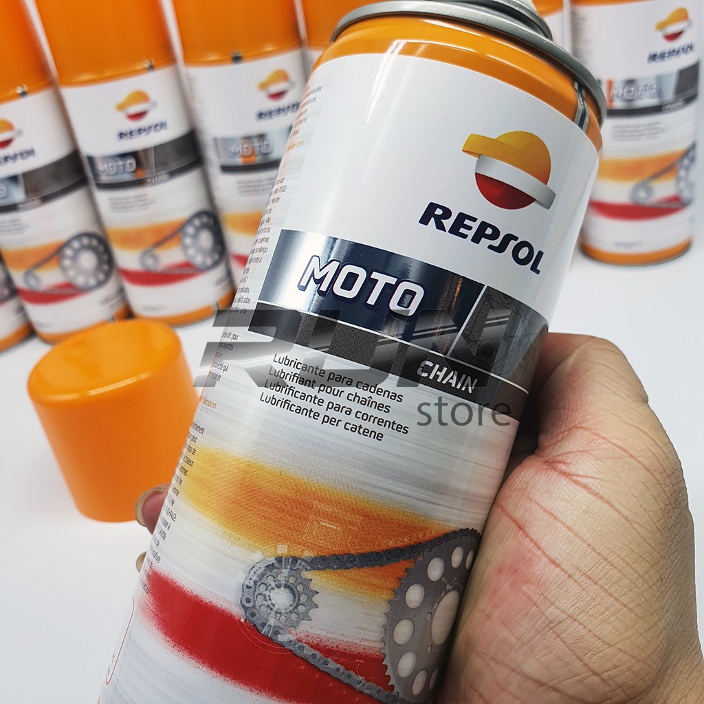 Combo 6 Chai Xịt Dưỡng Sên Repsol Chain 400ml – MADE IN SPAIN – CHỐNG MÀI MÒN VÀ CHỐNG ĂN MÒN TUYỆT VỜI