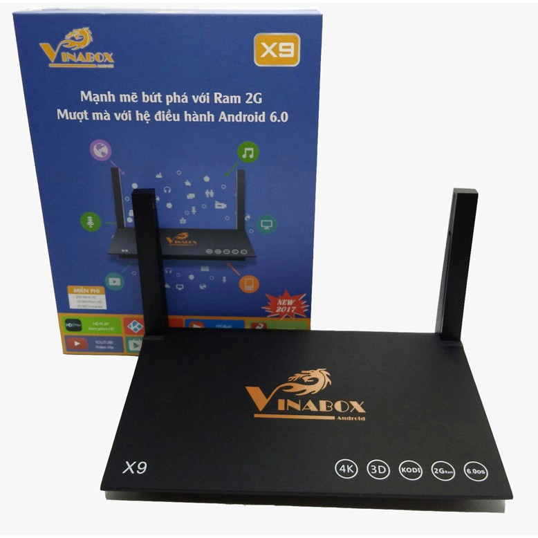 Android VINABOX X9-bản mới 2020 Android 7.1.2 Ram 2G tặng chuột