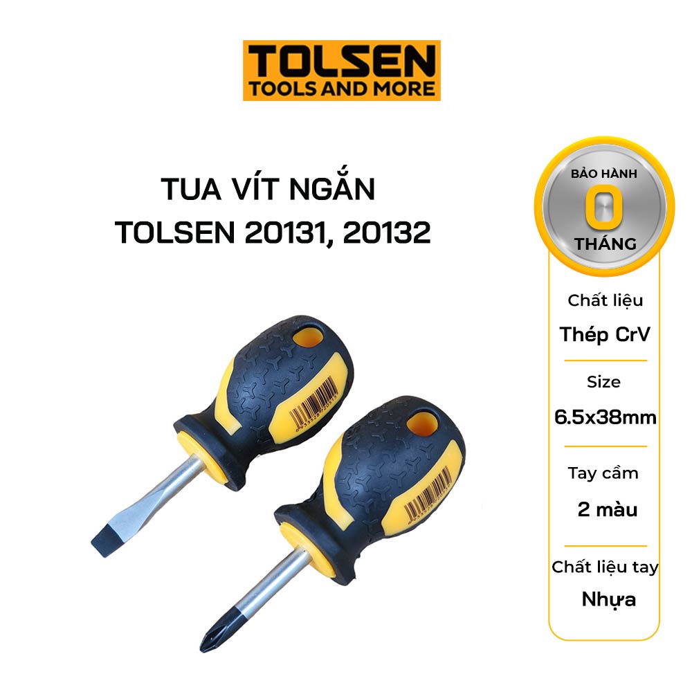 Tua Vít Ngắn TOLSEN 20132, 20134 Chính Hãng Thuận Tiện Cho Vị Trí Chật Hẹp - Vua Đồ Nghề