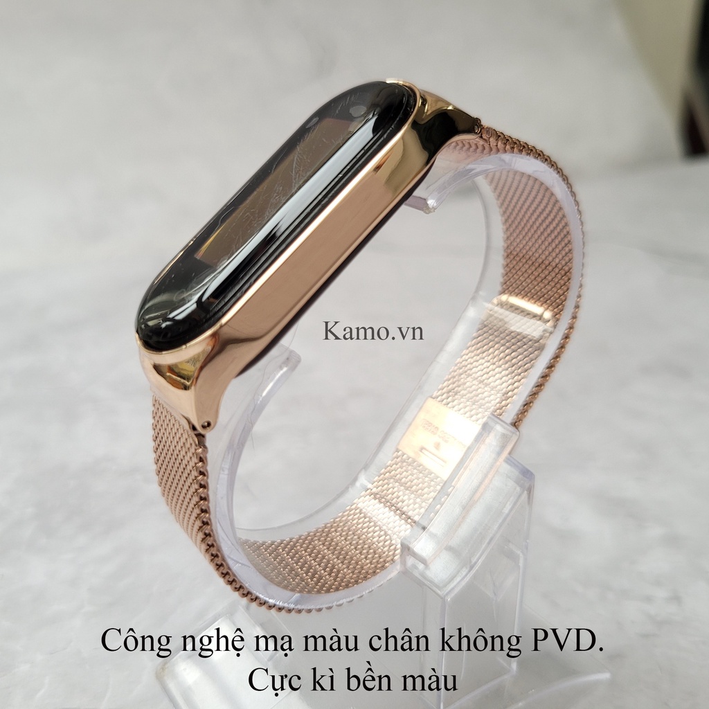 Dây đeo mi band 7 6 5 4 3 -  Dây đồng hồ xiaomi miband kim loại - Vòng tay thông minh thép inox