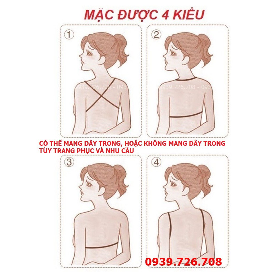 Miếng dán ngực❤️FRESHIP❤️Áo dán nâng ngực cúp tròn mút dày 3 cm dây rút-Áo lót dán tạo khe đẩy ngực cho ngực nhỏ cao cấp