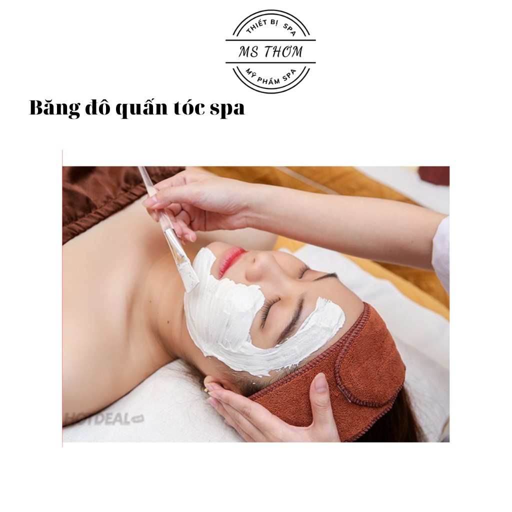 Băng đô quấn tóc spa/thẫm mỹ viện có miếng dán chắc chắn - được chọn màu