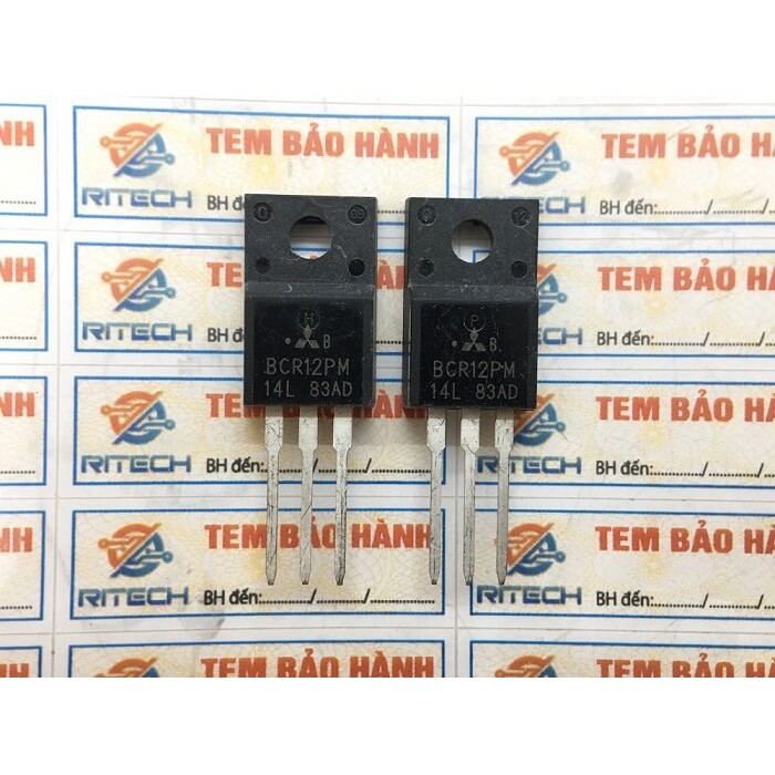 Combo 2 con BCR12PM-14L, BCR12PM Triac 12A 700V TO-220