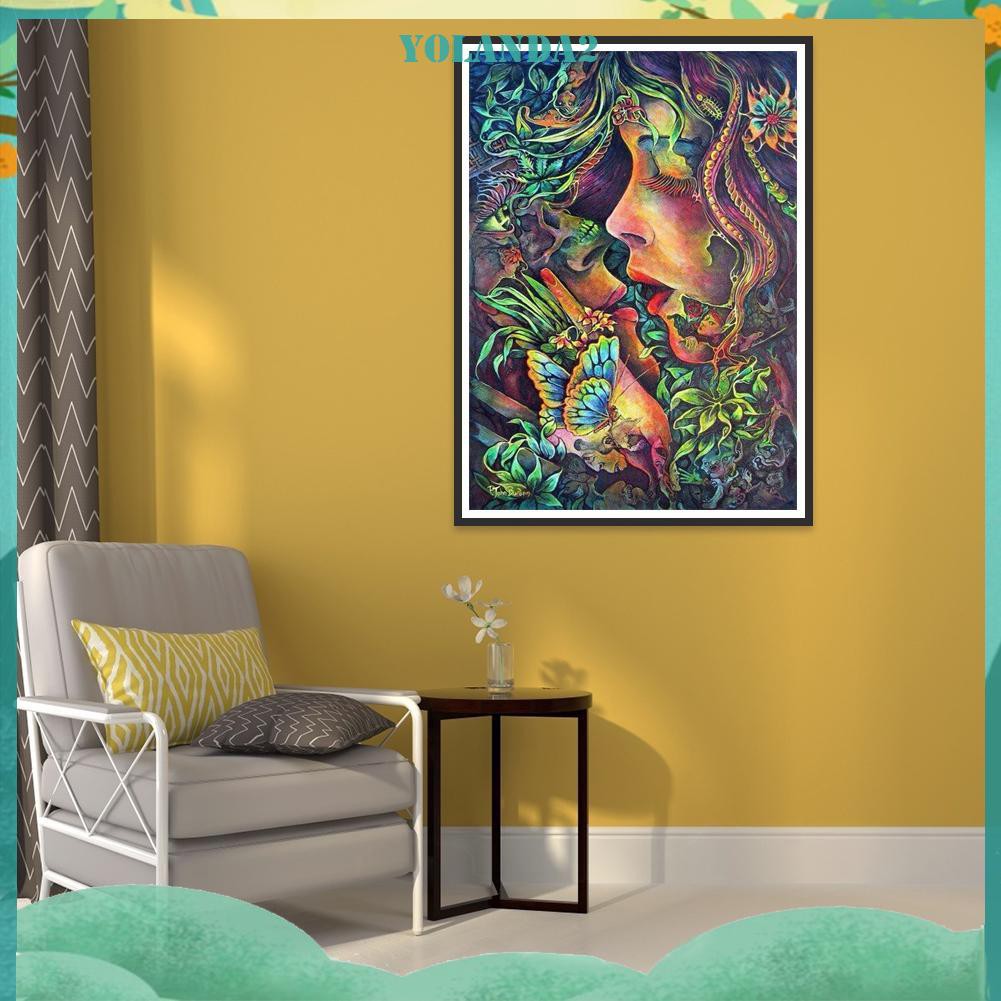 Bộ Tranh Đính Đá Trang Trí Hình Cô Gái 5d Diy Xinh Xắn