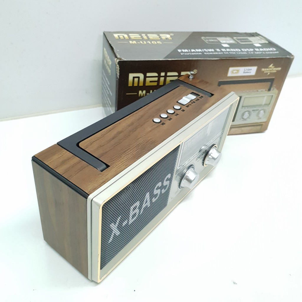 Đài Radio Pin Sạc MEEIER M - U105 FM/AM/SW/USB/SD