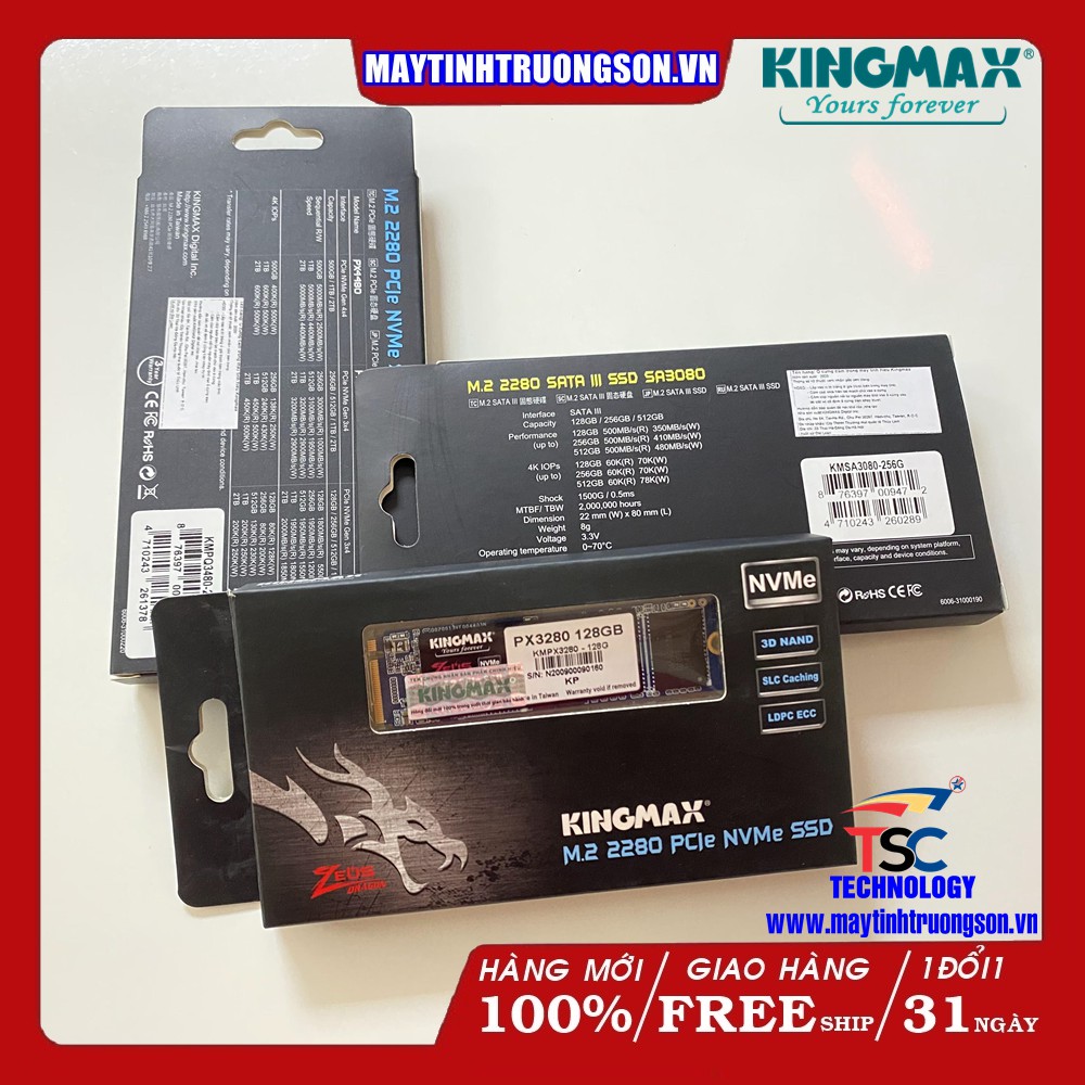 Ổ Cứng SSD KINGMAX Zeus KMPX3280 128GB NVMe M.2 2280 PCIe