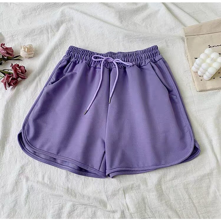 Quần short thun cạp chun nữ