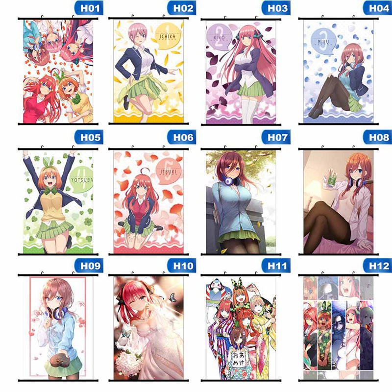 Tranh cuộn vải bố dùng để trang trí in hình ảnh anime Nhật Bản