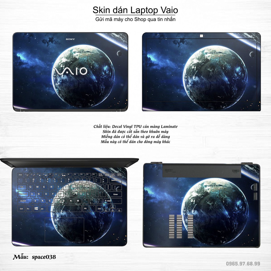 Skin dán Laptop Sony Vaio in hình không gian nhiều mẫu 7 (inbox mã máy cho Shop)