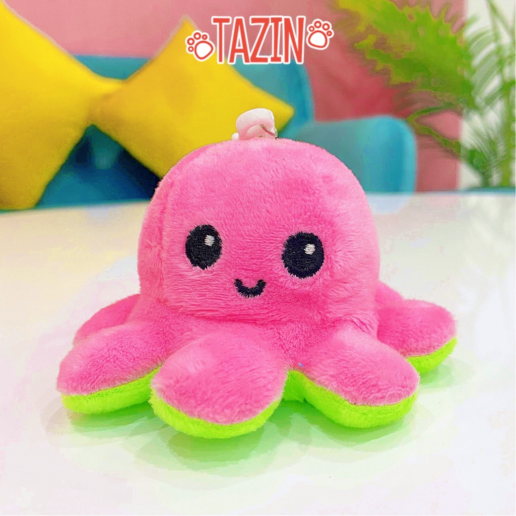 Móc khóa gấu bông bạch tuộc cảm xúc cute đáng yêu 10cm cao cấp TAZIN