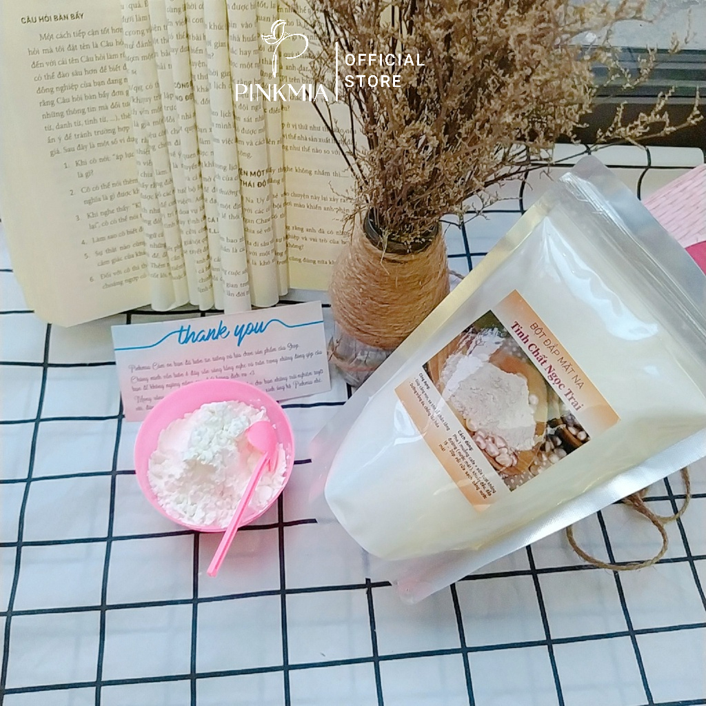 Gói 1000gr Bột Mặt Nạ Ngọc Trai, Mask Cám Gạo, Cấp Ẩm, Giảm Lão Hóa Làm Hồng Tự Nhiên